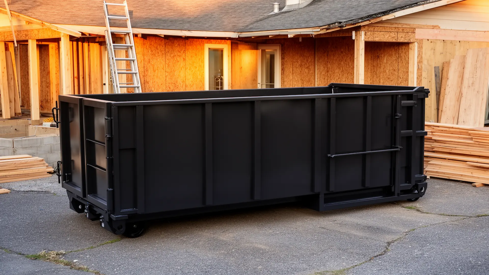 Roll-off dumpster from Brass Tacks Dumpster Rental in Bismarck, ND
